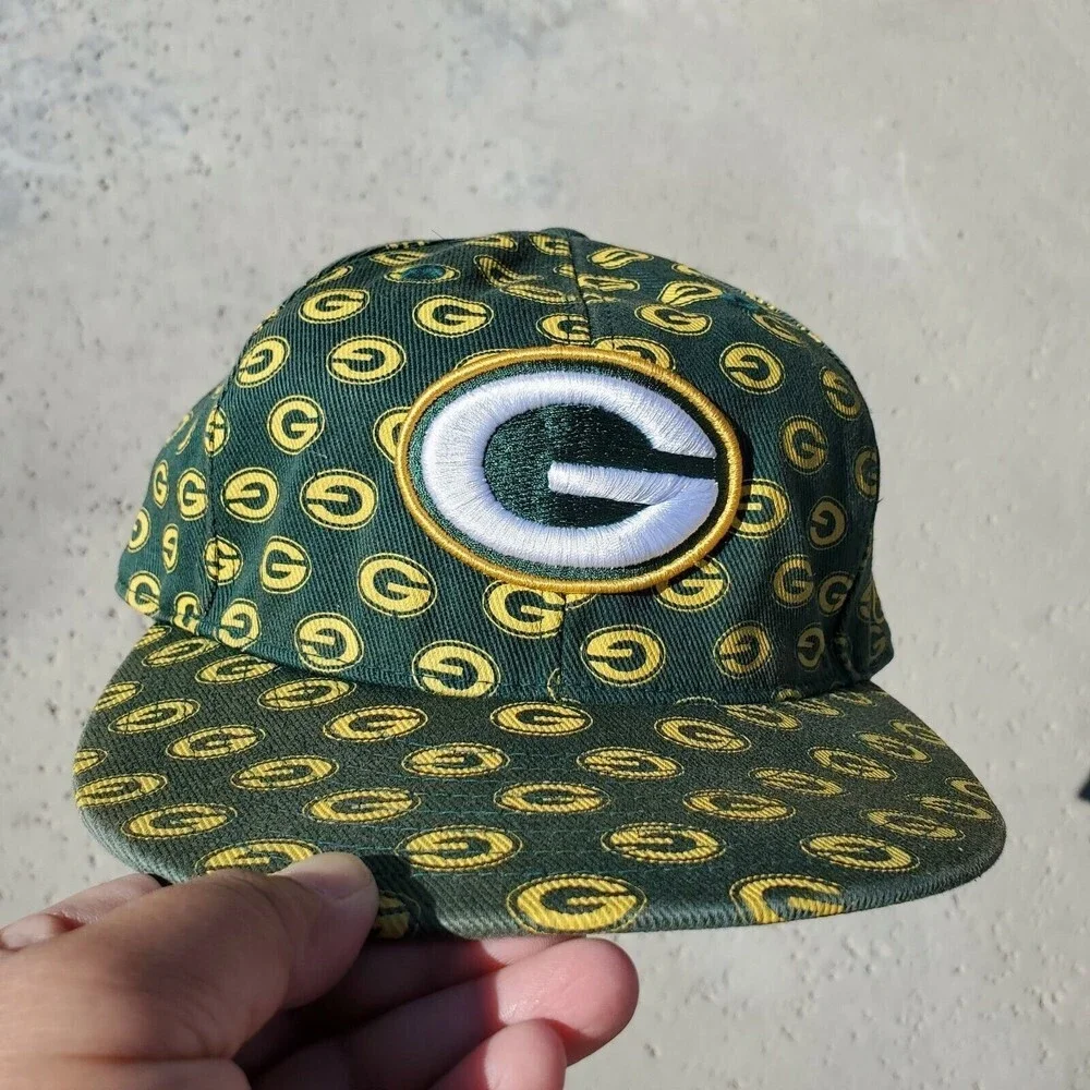 Green Bay Packers Cap Official NFL 7-5/8 Hat Cap Green Yellow Reebok Embroidered